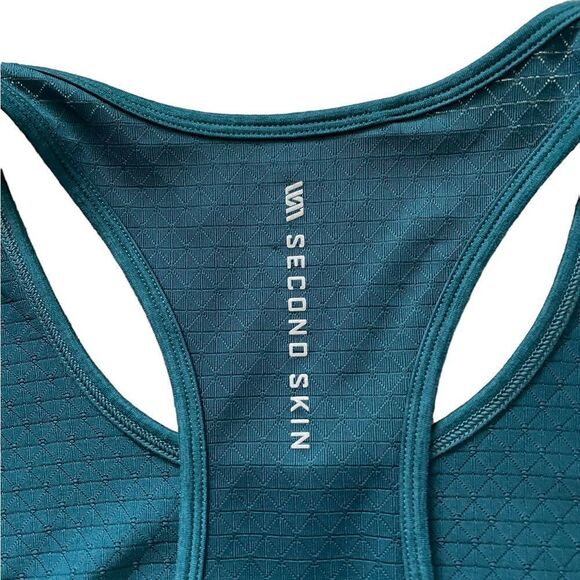 SECOND SKIN Racerback Tank Top Dark Teal Size Large - Picture 4 of 5